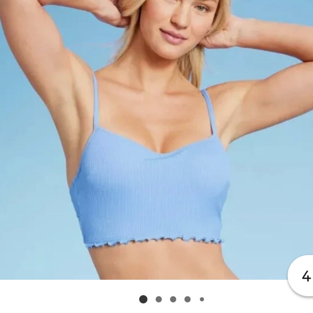 34B Shade and Shore Ribbed Bikini Top